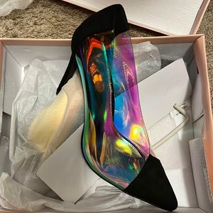 Iridescent pumps brand new